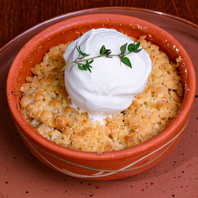 Spiced Apple and Pear Crisp with Crumble Topping