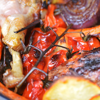 Mediterranean Roasted Chicken and Vegetables with Aromatic Seasonings