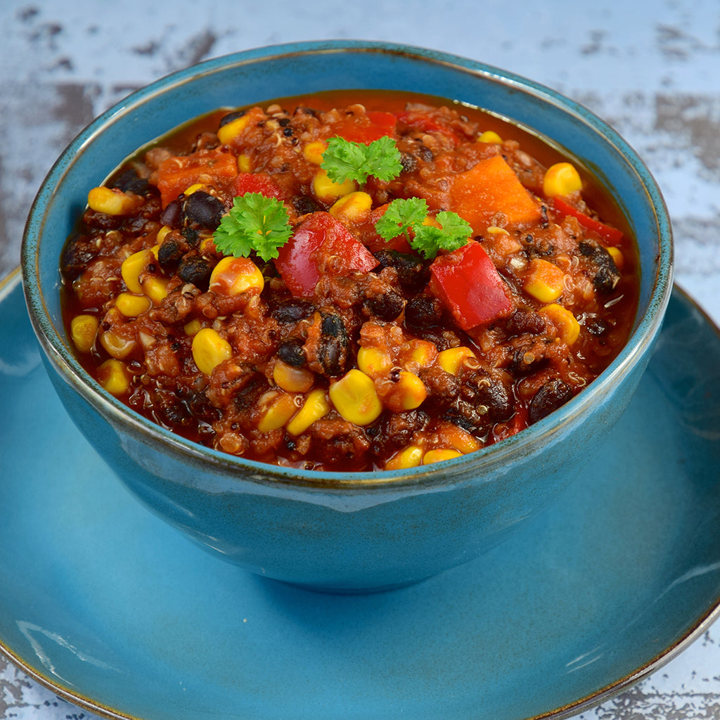 Spiced Sweet Potato and Black Bean Chili