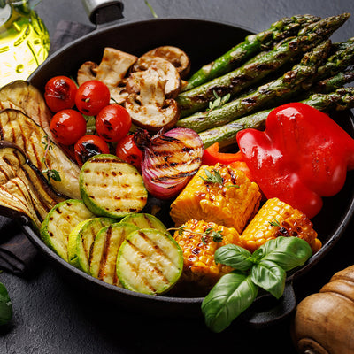 Grilled Vegetables with Tangy Vinegar Glaze