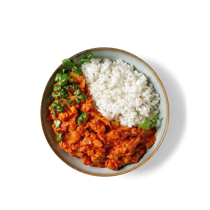 Chicken Vindaloo with Potatoes over Basmati Rice