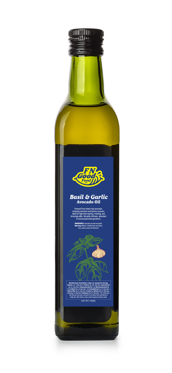 Basil garlic avocado oil