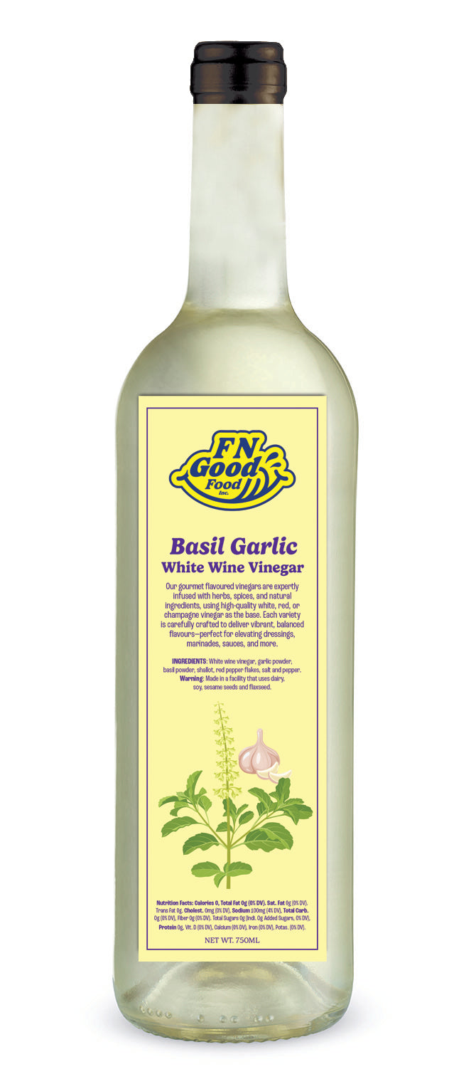 Basil garlic white wine vinegar