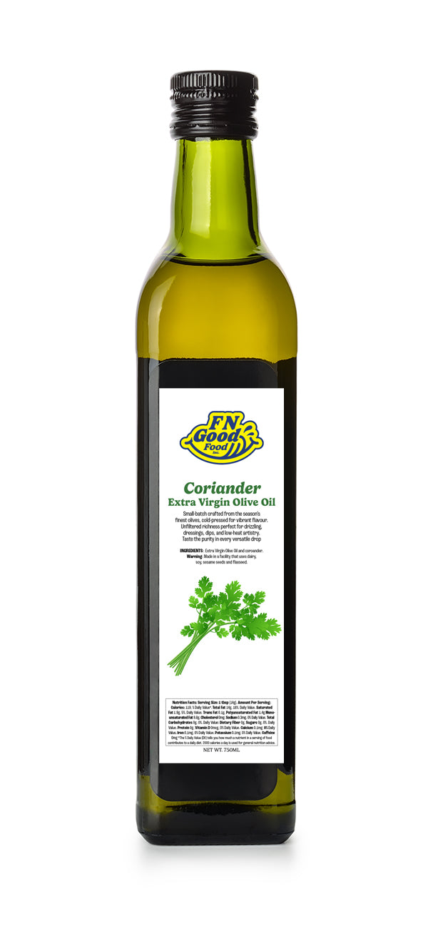 Coriander extra virgin olive oil