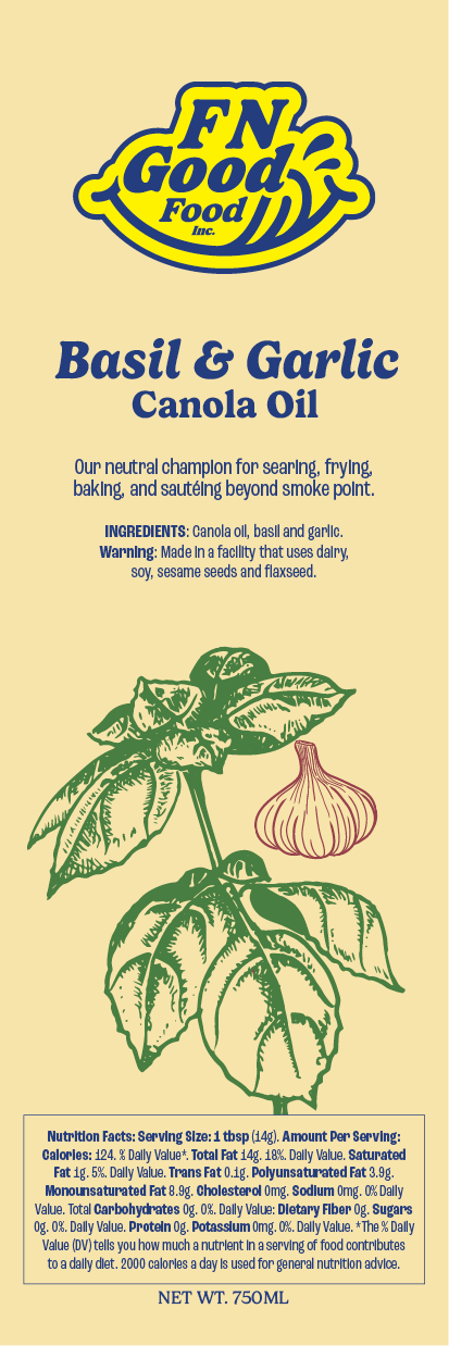Basil garlic canola oil