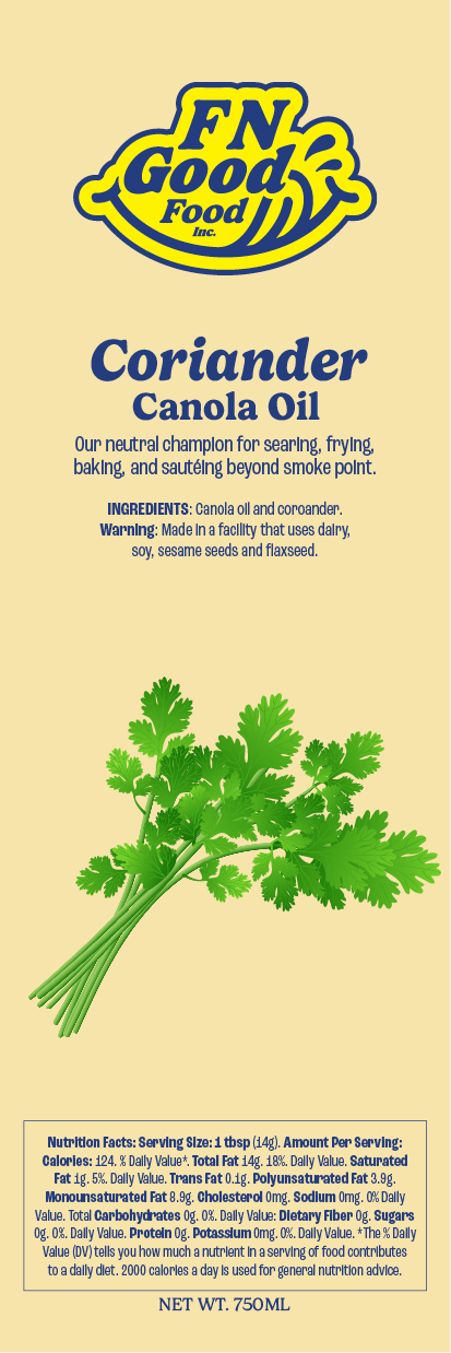 Coriander canola oil