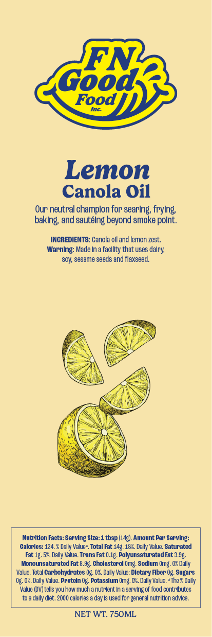 Lemon canola oil