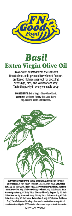 Basil extra virgin olive oil