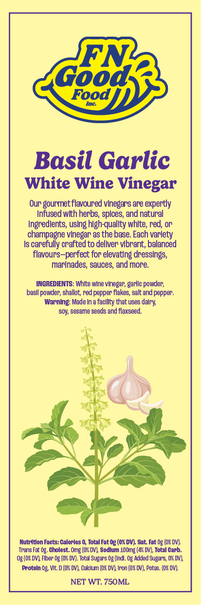 Basil garlic white wine vinegar