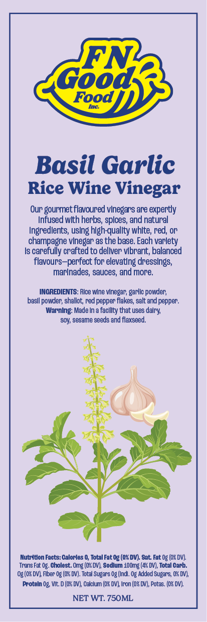 Basil Garlic rice wine vinegar