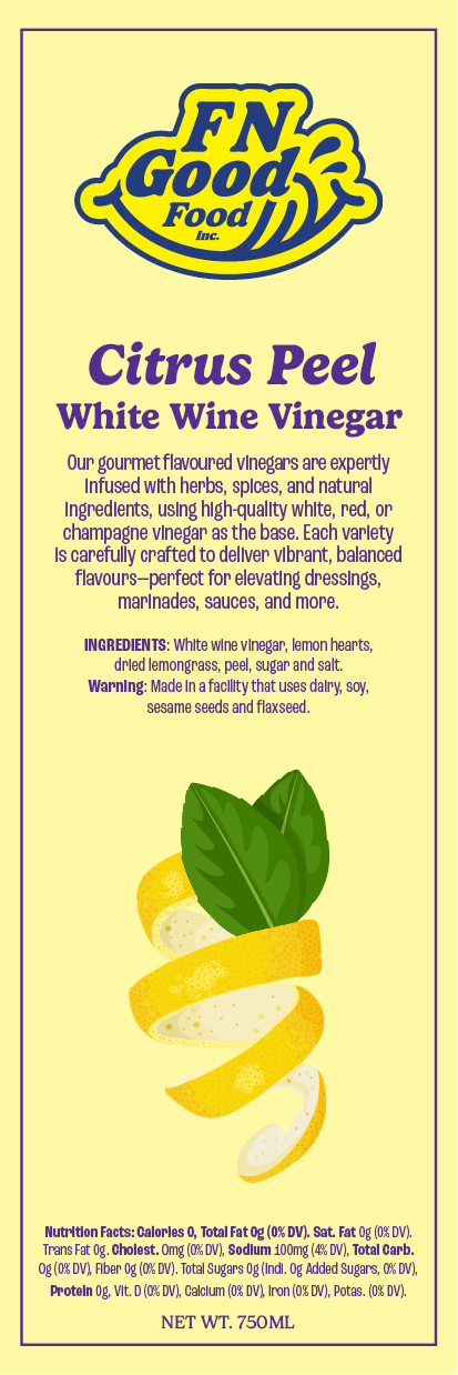 Citrus peel white wine vinegar