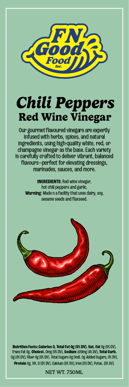 Chili peppers red wine vinegar