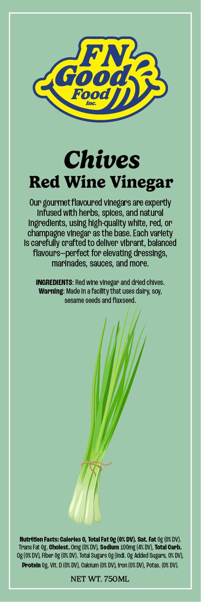Chives red wine vinegar